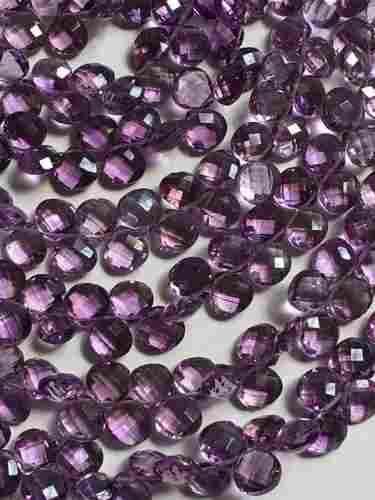 Full 8 inch strand AAA amethyst heart briolette 8/8mm, ,finest quality amethyst briolette beads