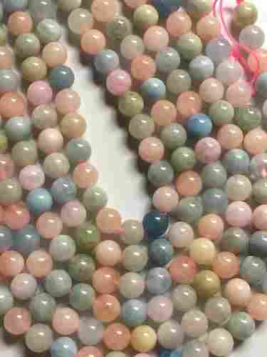 Fine quality Multi morganite 8mm round beads,15 inch strand