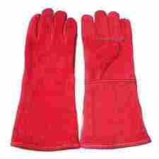 Leather Hand Glove Red 14 Inch