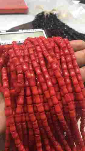 15 Inches Red Coral Tulip Shape Carved Beads,Red Coral Beads