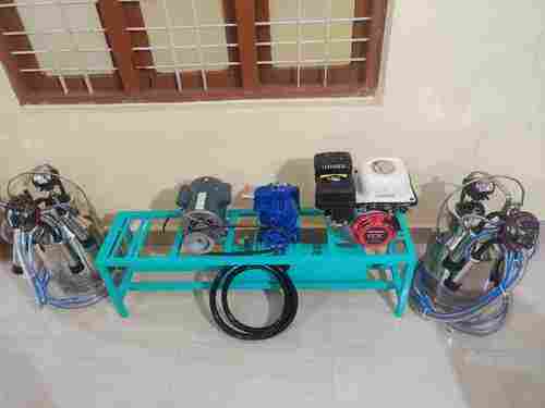 Double can fixed type motor with Honda engine operated milking machine