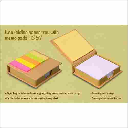 Eco Folding Paper Tray With Memo Pads