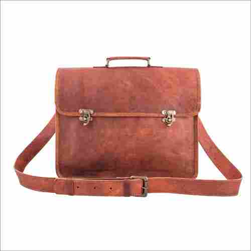 Brown Leather Messenger Side Bag