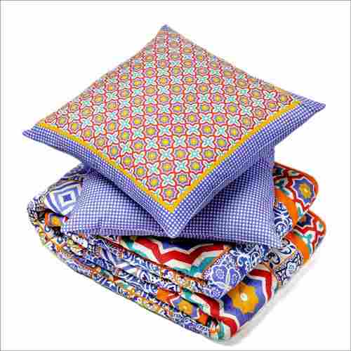 Cotton Quilt And Cushion Cover Set