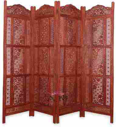 handcrafted wooden room divider