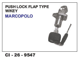 Push Lock Flap Type w/keys Marcopolo Universal