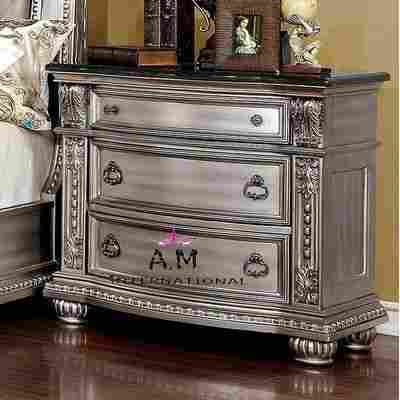 antique silver side cabinet