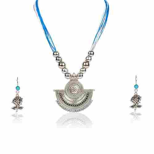 Ethnical Necklace With Earings Set