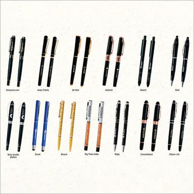 Blue Custom Design Metal And Wooden Pen