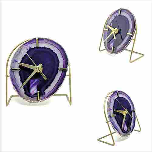 Purple Agate Clock