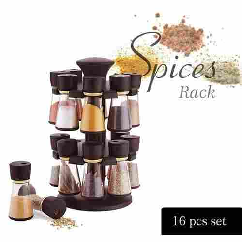103 Revolving Plastic Spice Rack Masala Organiser (16 Pcs)