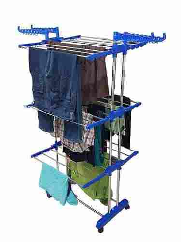 733 Stainless Steel Double Pole 3 Layer Cloth Drying Stand