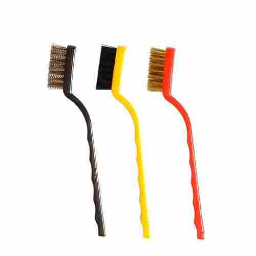 184 -3 Pc Mini Wire Brush Set (Brass Nylon Stainless Steel Bristles)