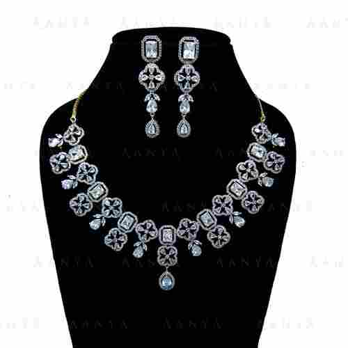 Immitation Jewellery AD Necklace Set