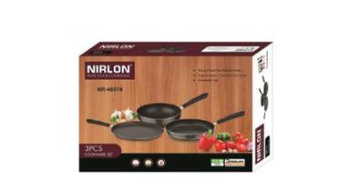 Nirlon Non-Stick Kitchen Cooking Combo Gift Item Set, Non-Stick Aluminium Cookware Set, 3 Pieces Interior Coating: 5 Layer Nonstick Spray Coated