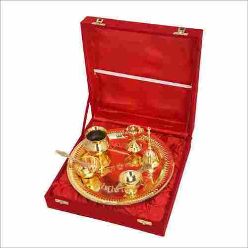 Gold Plated Pooja Thail Gift Set