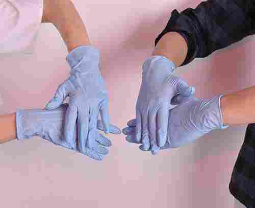 Plastic/Nitrile disposable hand gloves for food industry