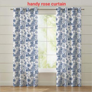 White-Grey Handy Rose Curtain