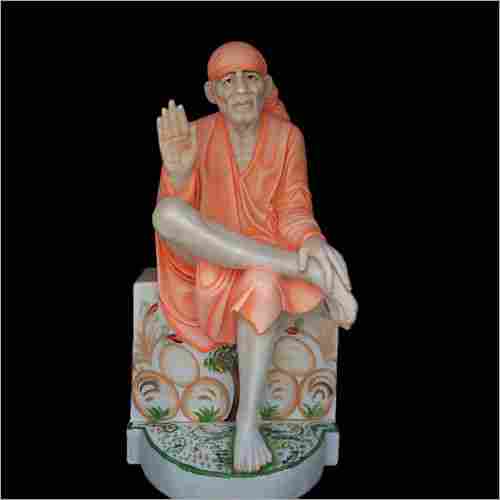 Polished Marble Lord Sai Baba Statue