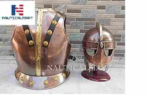 Nauticalmart Halloween Armor Breastplate With Valsgrade Helmet In Copper