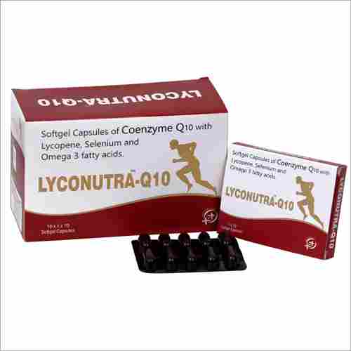 Softgel Capsules of Coenzyme Q10 with Lycopene Selenium and Omega 3 Fatty Acids