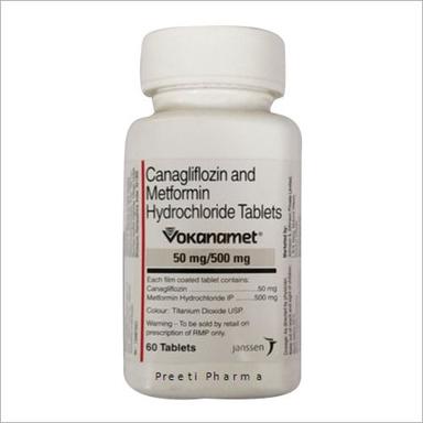 कैनाग्लिफ्लोज़िन और मेटफोर्मिन हाइड्रोक्लोराइड टैबलेट सामान्य दवाएं