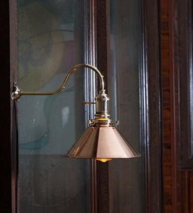 Nauticalmart Vintage Industrial Hanging Pendant Light Copper Shade Retro Edison Wall Lamp