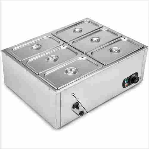 Bain Marie 4 Pans of 1/3 x 150mm 5.5 ltr. each Commercial