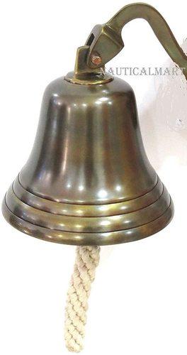 Antique Brass Nauticalmart Christmas Hanging Bell 6" Ship Bell