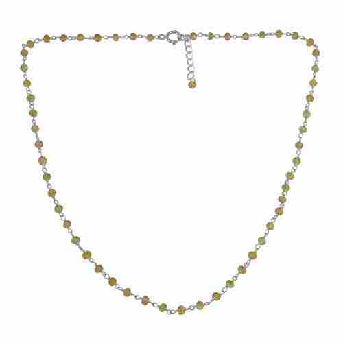 Citrine Silver Beaded Necklace PG-155757