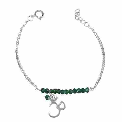 Green Aventurine Gemstone Silver Bracelet PG-155891