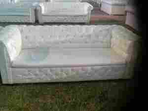 White Rexine Sofa