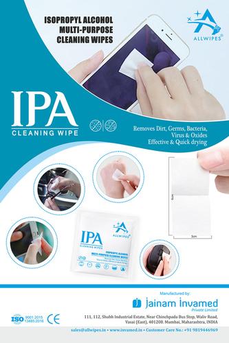 Ipa Multipurpose Cleaning Sanitizing Disinfecting Isopropyl Swabs 3X6Cm Age Group: Adults