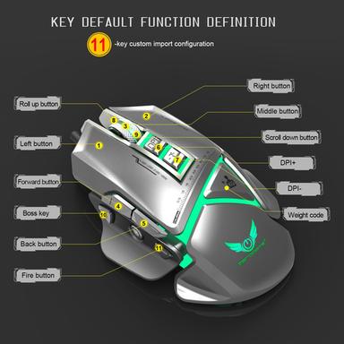 X400Gy Mechanical Macros Define The Game Mouse 4-Level Adjustable Dpi