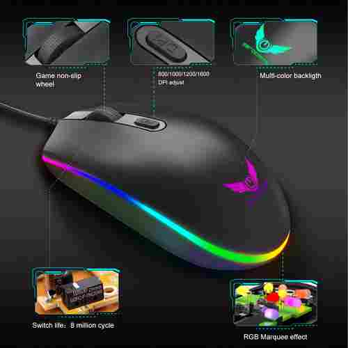 S900 RGB Gaming Mouse Marquee Glare Design