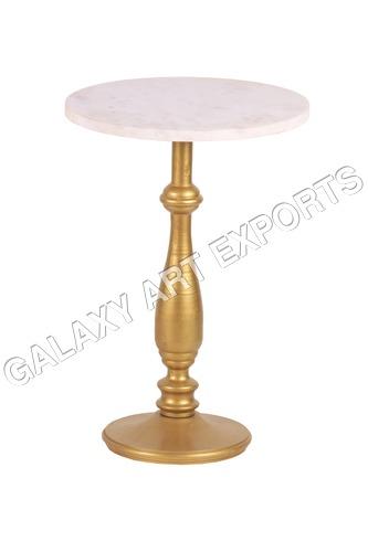 Side Table With Marble Top K. D. No Assembly Required