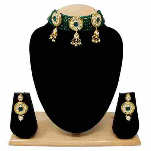 Attractive simple Design Choker Set(Green)