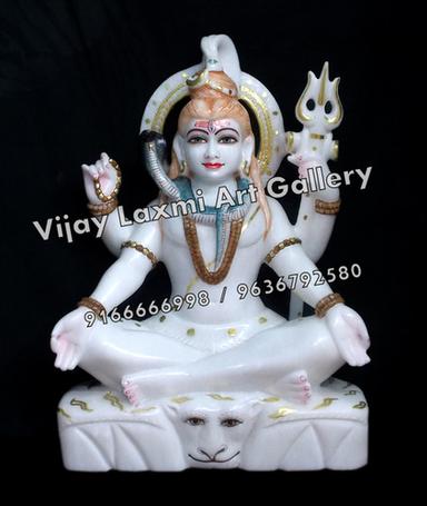Indian White Marble Shiv Ji Statue