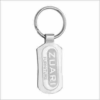 Zinc Silver Coated Keychain