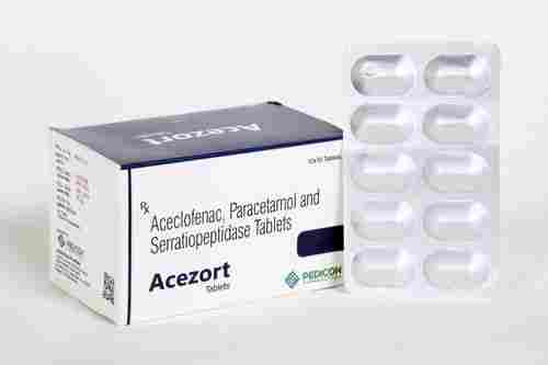 Aceclofenac Paracetamol and Serratiopeptidase Tablets