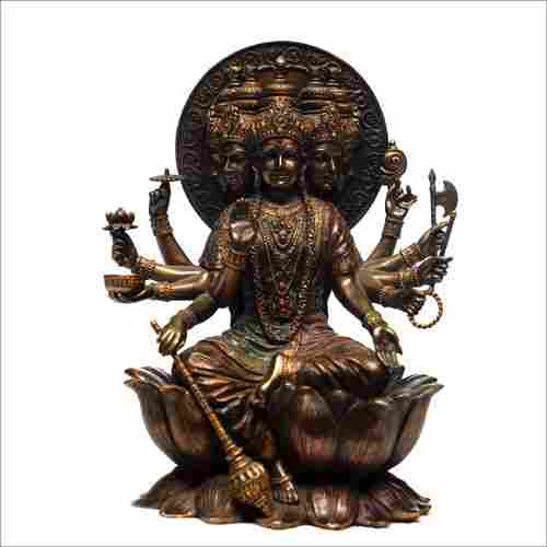 Ceramic Gold Plated Brahma Statue