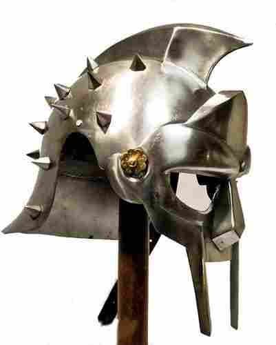 B07ZQKY8XN Armor Medieval Gladiator Maximus Helmet (with Liner) Halloween Costume