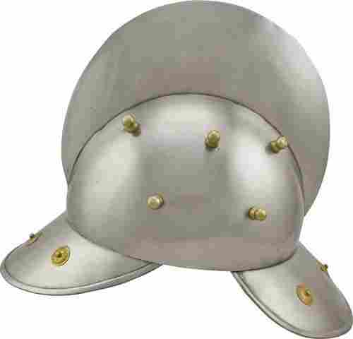B00SLZPETS Red Deer Medieval Kettle Helmet Helmet with Real Brass