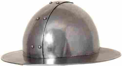 Antique Replica Medieval Infantry Steel Kettle Hat Helmet, Silver