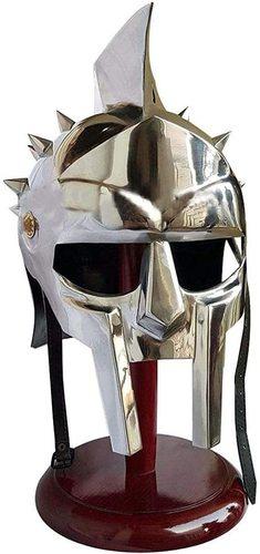 B07DKD1HVN Gladiator Maximus Arena Helmet | Wearable Medieval Helmet Full Size |Halloween Party Costumes | LARP Clothings Movie Dresses w Inner Liner