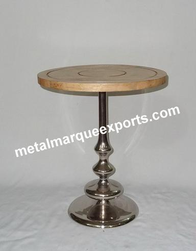 Furniture Aluminum Table With Wooden Top