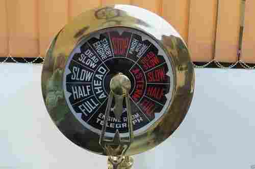 B00U613PT6 NauticalMart Ship Engine Telegraph 36" Collectible with Wooden Base Functional Ring