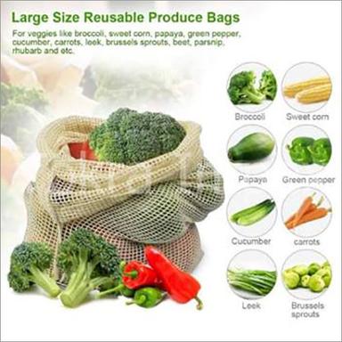 Cotton Mesh Drawstring Bags Capacity: 2 Kgs Kg/Day