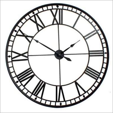 Black Round Skeleton Wall Clock