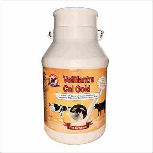 Vetmantra Cal Gold, Calcium For Cow, Buffalo, Goat, Sheep, Horse, Cat, Dog, Pig, Milk Enhancer For Diary Animals, Health Supplement, Vitamins And Minerals Supplements,for Making Strong Bones